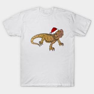 Bearded Dragon Santa T-Shirt